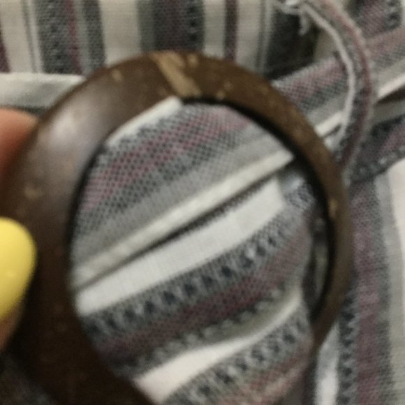 NWT Stripped Linen/Cotton Culottes with open front of legs very nice size Medium - Picture 6 of 7